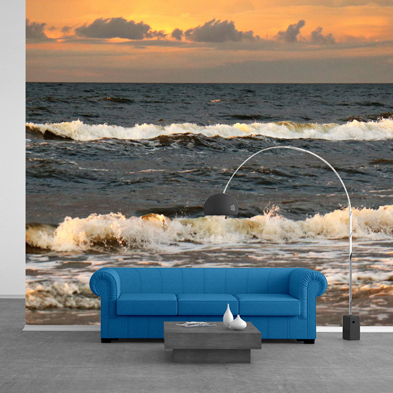Contemporary Seascape Mural Wall Decor Environment Friendly for Sitting Room