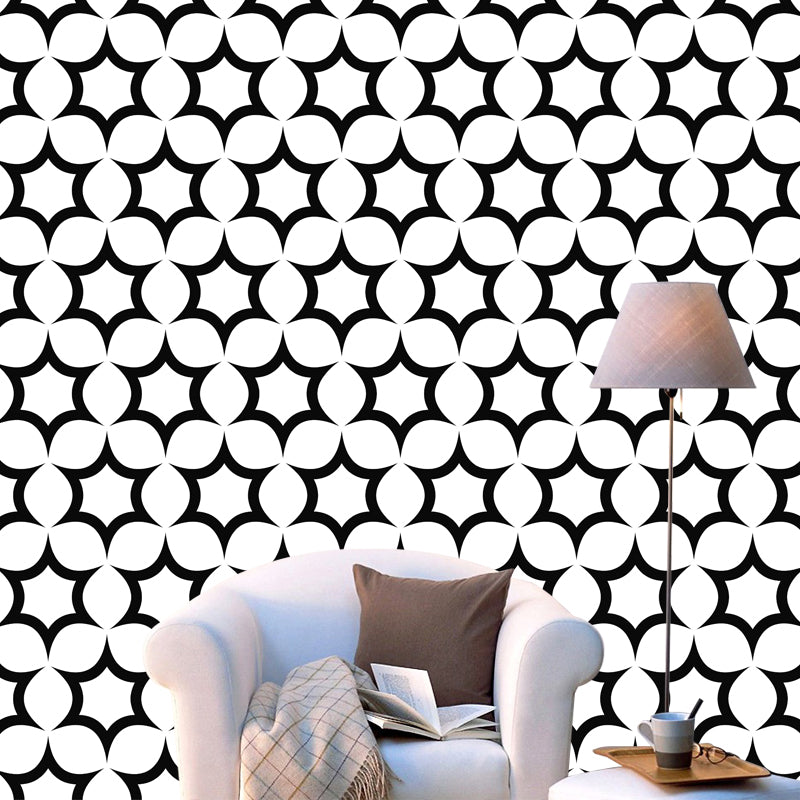 Illustration Geometry Mural Wall Decor Environment Friendly for Dining Room