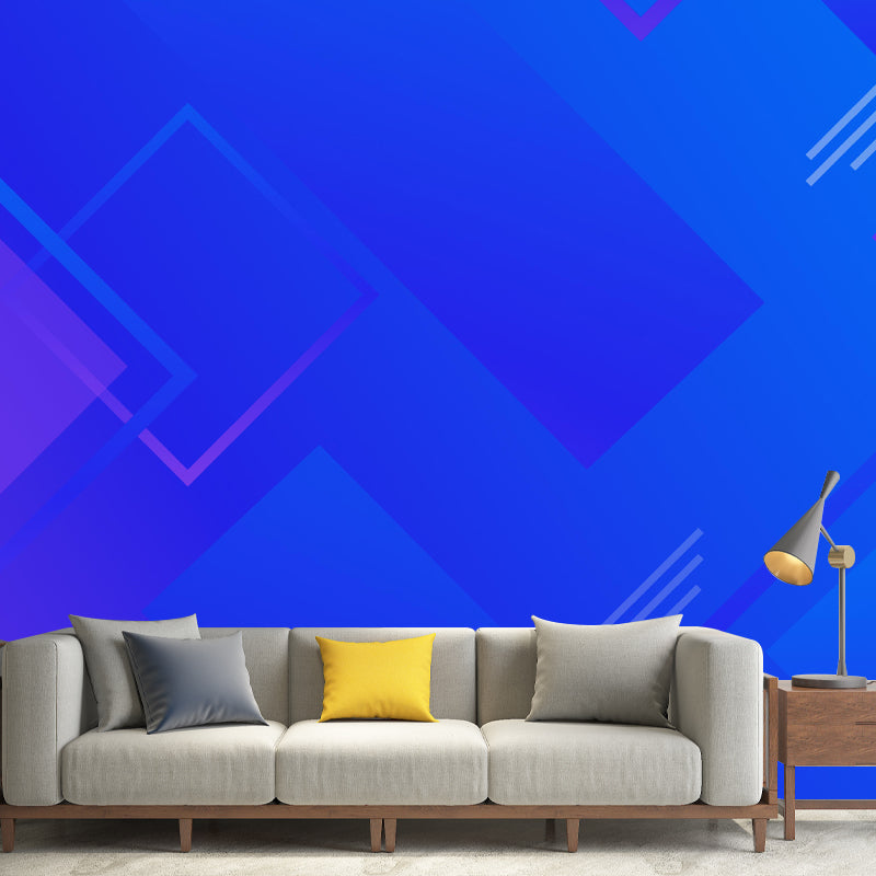 Horizontal Illustration Geometry Mural Wall Decor Environment Friendly for Living Room