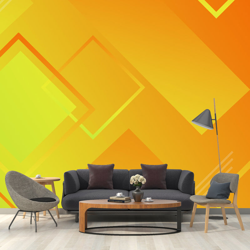 Horizontal Illustration Geometry Mural Wall Decor Environment Friendly for Living Room