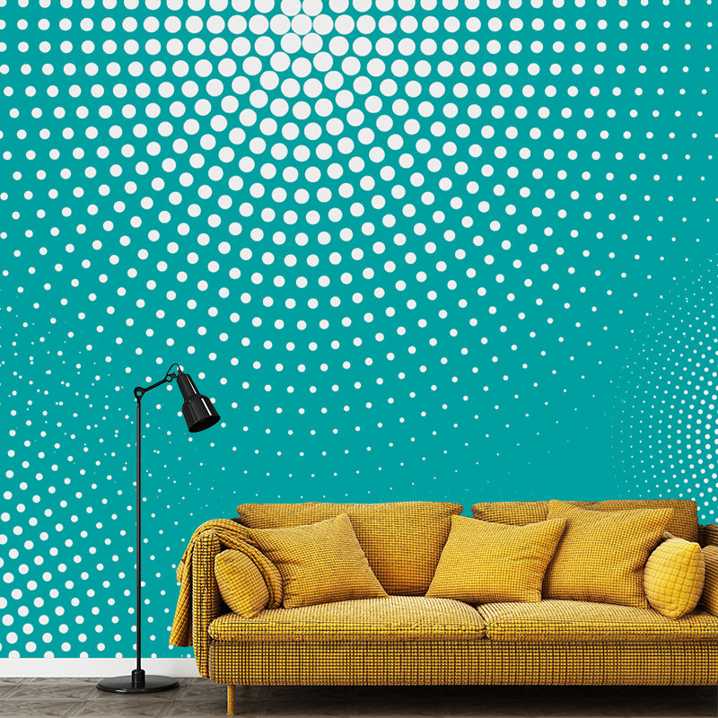 Customized Illustration Geometry Wall Mural Mildew Resistant Wallpaper for Dining Room