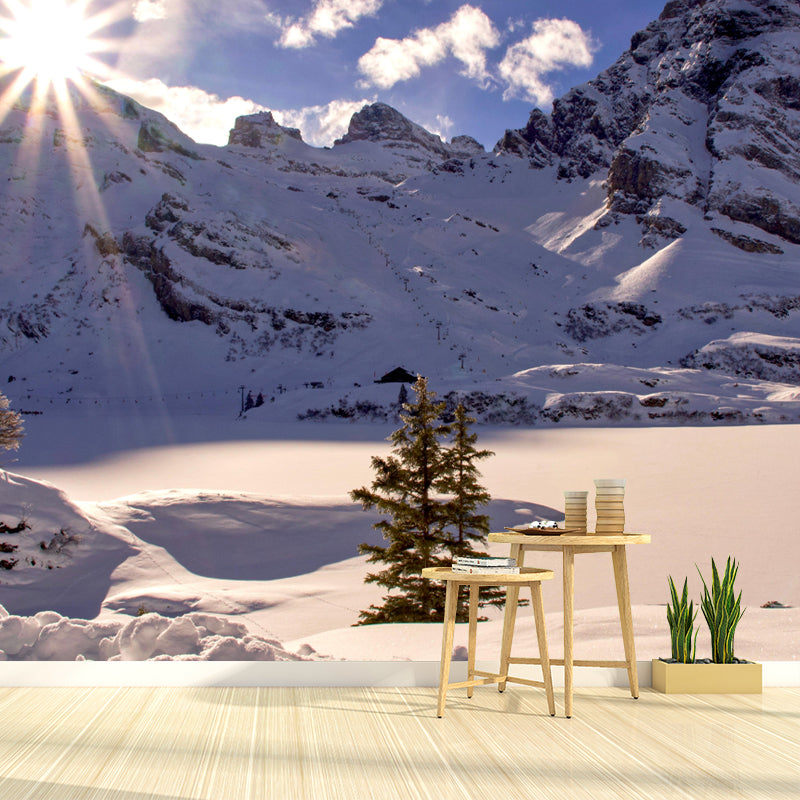 Modern Huge Mountain Mural Wall Decor Environment Friendly for Living Room