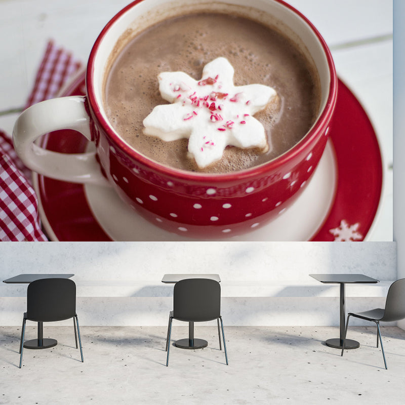 Modern Marshmallow Mural Wall Decor Environment Friendly for Dessert Shop