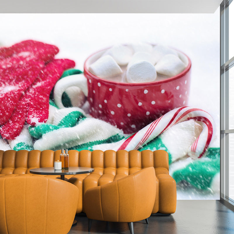 Modern Marshmallow Mural Wall Decor Environment Friendly for Dessert Shop