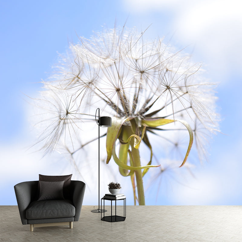 Dandelion Seed Wall Covering for Reading Room Bedroomm, Water Resistant