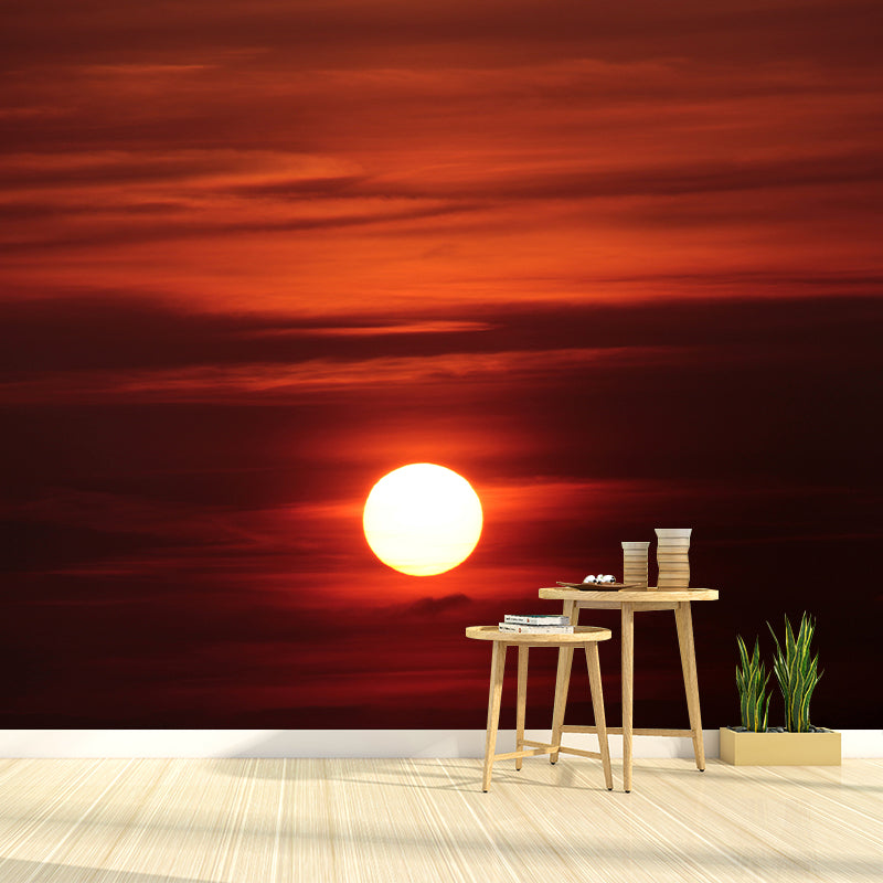 Evening Sky Mural Moisture-Resistant Wall Decoration for Living Room Bedroom