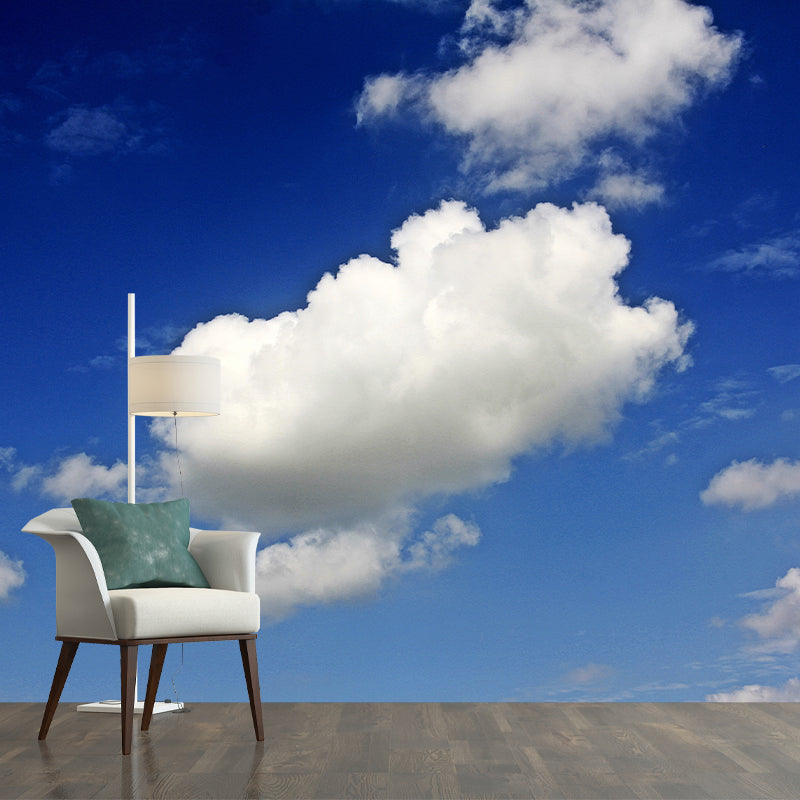 Sky Contemporary Wall Art Personalized Size Light Color Mural Wallpaper for Dining Room