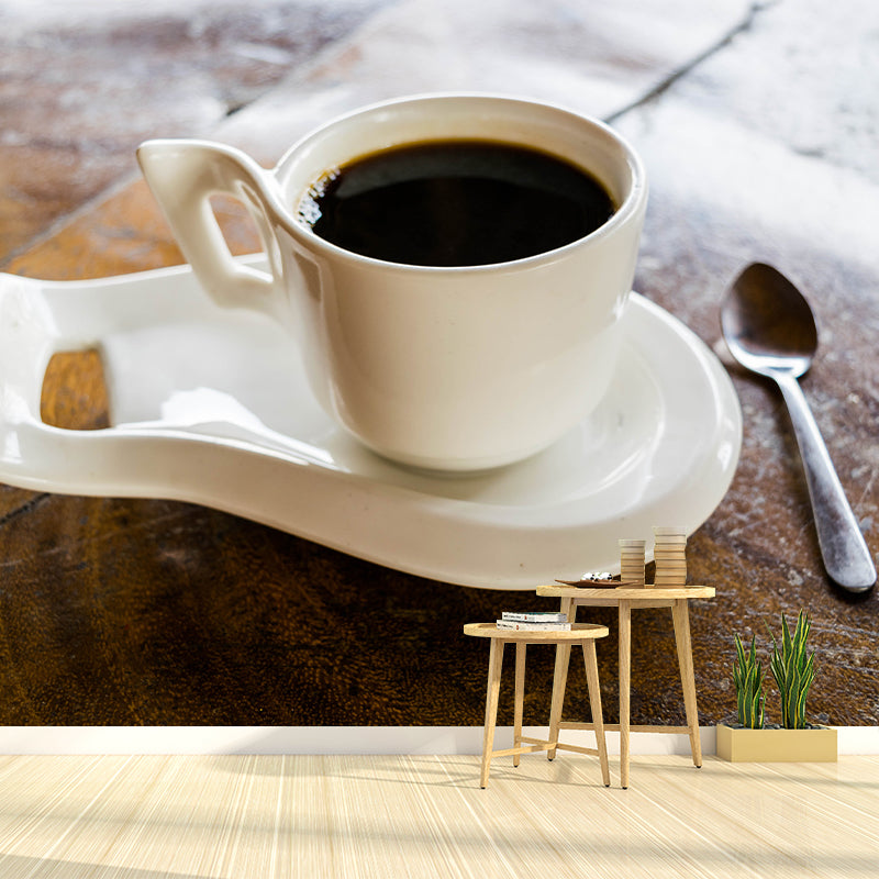 Fragrant Coffee Modernist Wall Covering for Coffee Shop, Stain Resistant