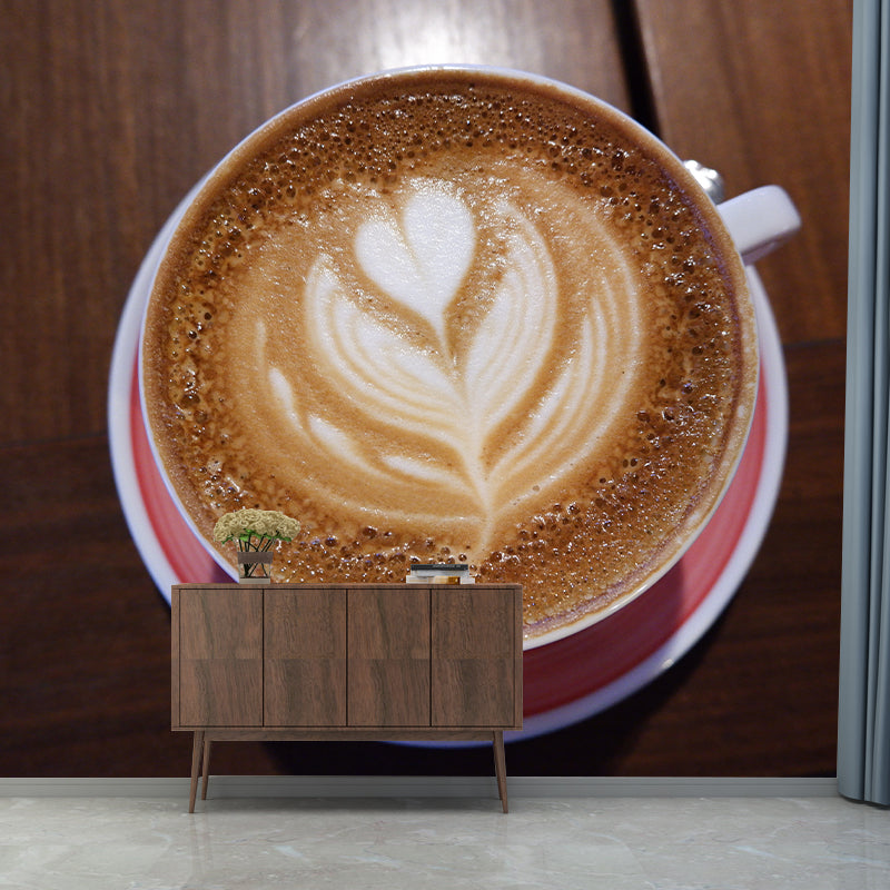 Fragrant Coffee Modernist Wall Covering for Coffee Shop, Stain Resistant