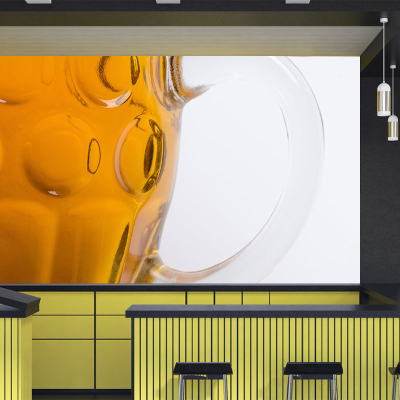 Beer Wine Mural Wallpaper for Bar Shop Waterproofing,Personalized Size Available