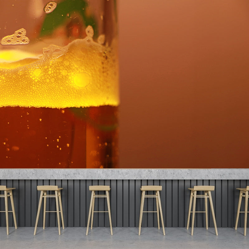 Beer Wine Mural Wallpaper for Bar Shop Waterproofing,Personalized Size Available