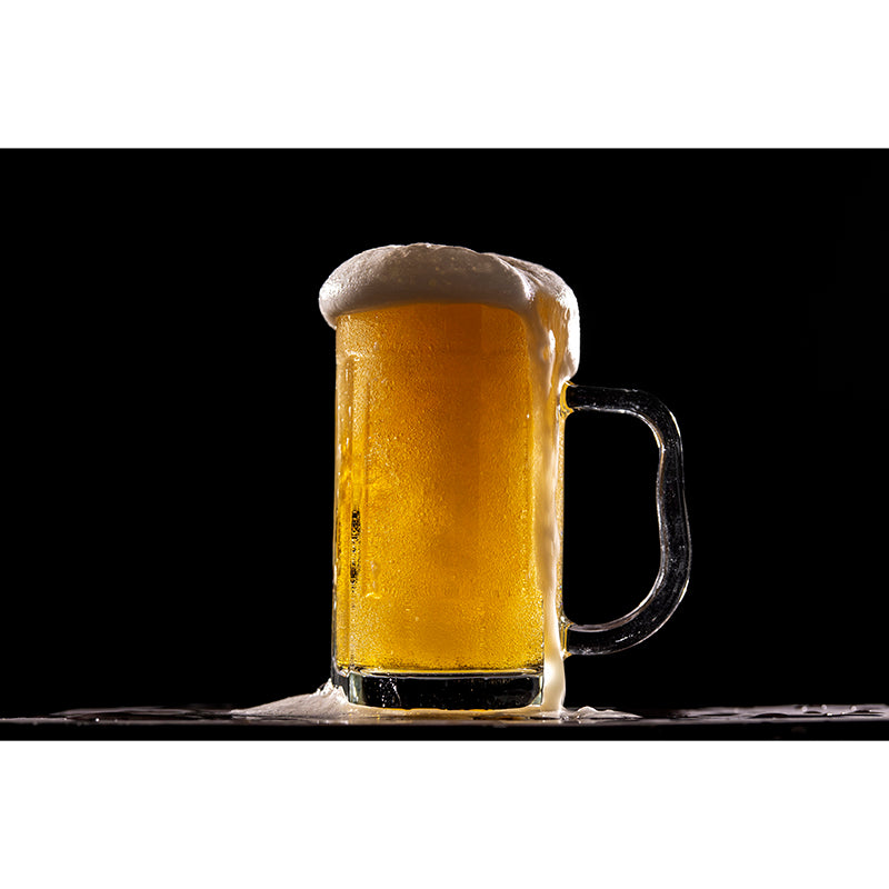 Yellow Beer Wine Mural Wallpaper for Wine Pub Stain Resistant, Custom Size Available