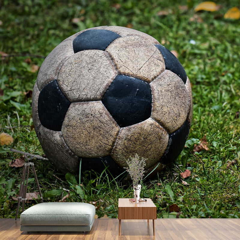 Football Wallpaper Murals Stain Resistant Wall Covering for Living Room