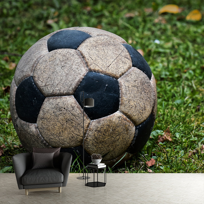 Football Wallpaper Murals Stain Resistant Wall Covering for Living Room