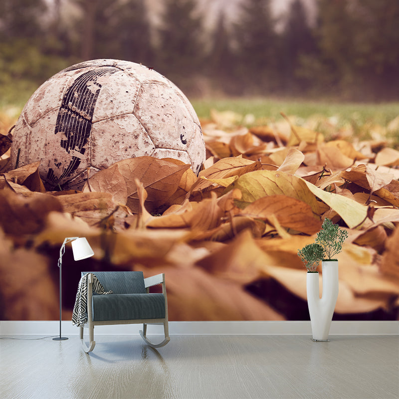 Football Wallpaper Murals Stain Resistant Wall Covering for Living Room