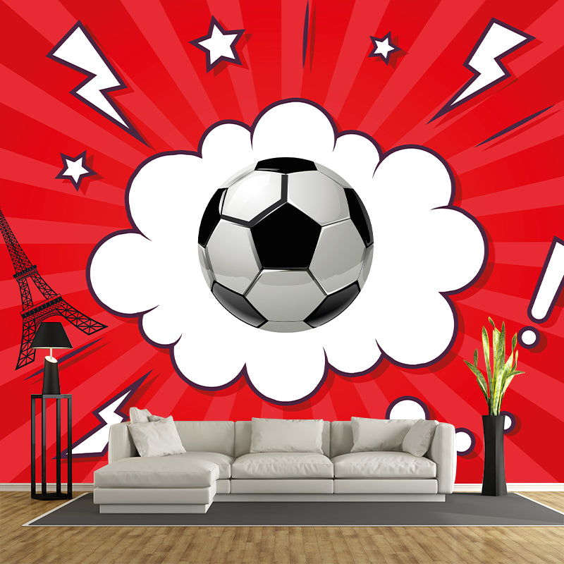 Football Illustration Wallpaper Murals Full Size Home Decor, Water Resistant