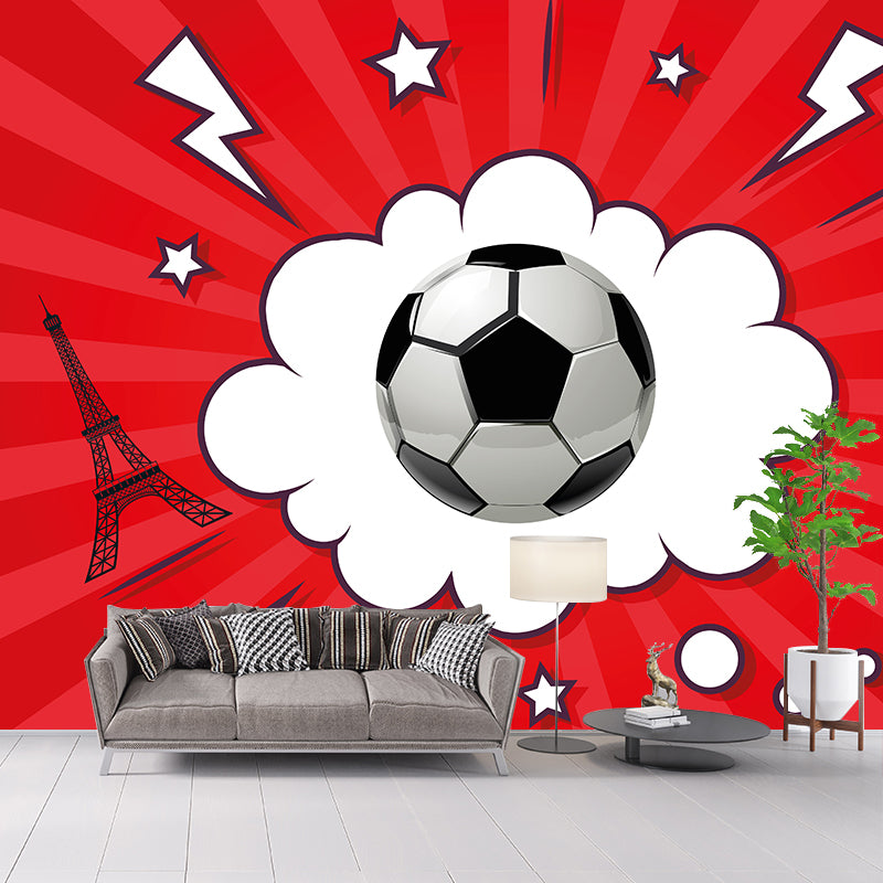 Football Illustration Wallpaper Murals Full Size Home Decor, Water Resistant