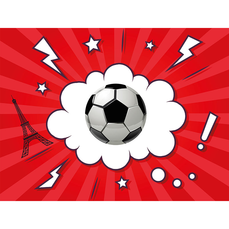 Football Illustration Wallpaper Murals Full Size Home Decor, Water Resistant