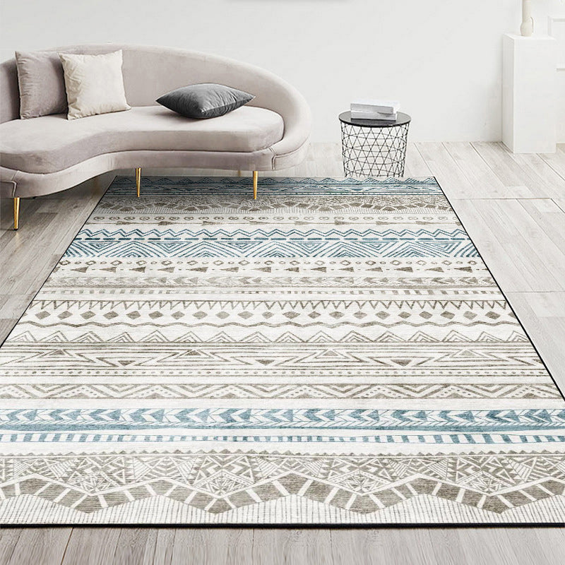 Orange Modern Carpet Polyester Circle Carpet Washable Carpet for Living Room