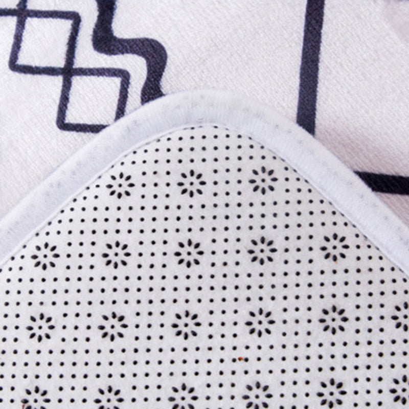Modern Geometric Carpet Simplicity Washable Polyester Rug Stain Resistant Carpet for Home Decor