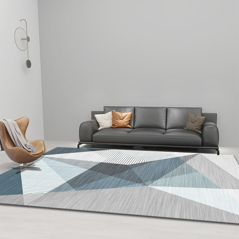 Minimalist Graphic Pattern Rug Polyester Carpet Stain Resistant Indoor Carpet for Home Decoration
