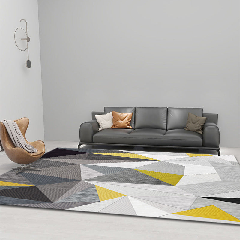 Minimalist Graphic Pattern Rug Polyester Carpet Stain Resistant Indoor Carpet for Home Decoration