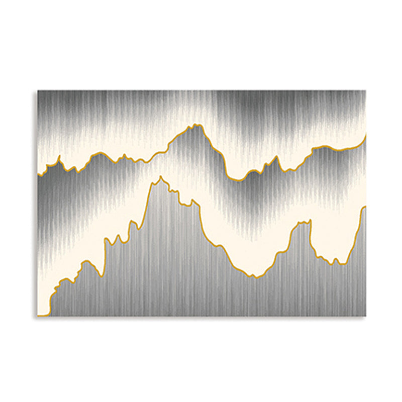 Blue Abstract Pattern Area Carpet Modern Polyester Area Rug Stain Resistant Rug for Living Room