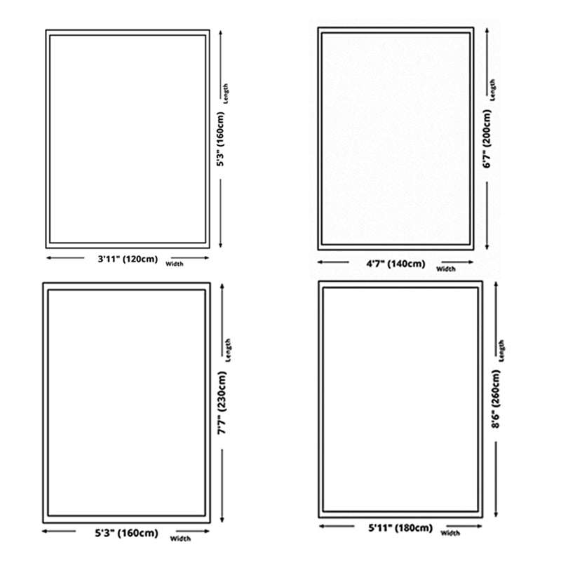 Modern Living Room Area Rug Abstract Pattern Polyester Stain Resistant Rug for Home Decor