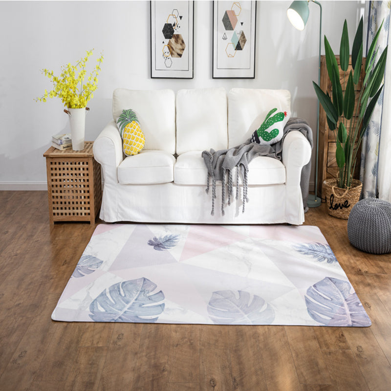 Minimalist Graphic Print Rug Polyester Carpet Non-Slip Backing Indoor Carpet for Home Decoration