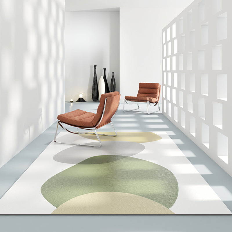 Grey Modern Carpet Polyester Color Block Carpet Washable Carpet for Living Room