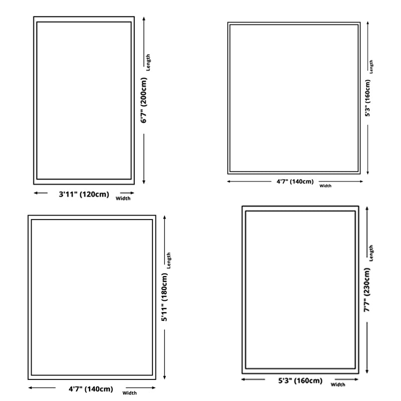 Grey Modern Carpet Polyester Color Block Carpet Washable Carpet for Living Room