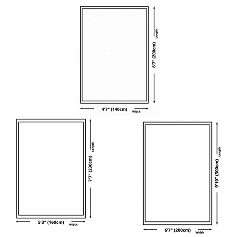 Funky Living Room Carpet Contrast Panel Geometric Area Rug Polyester Carpet with Non-Slip Backing