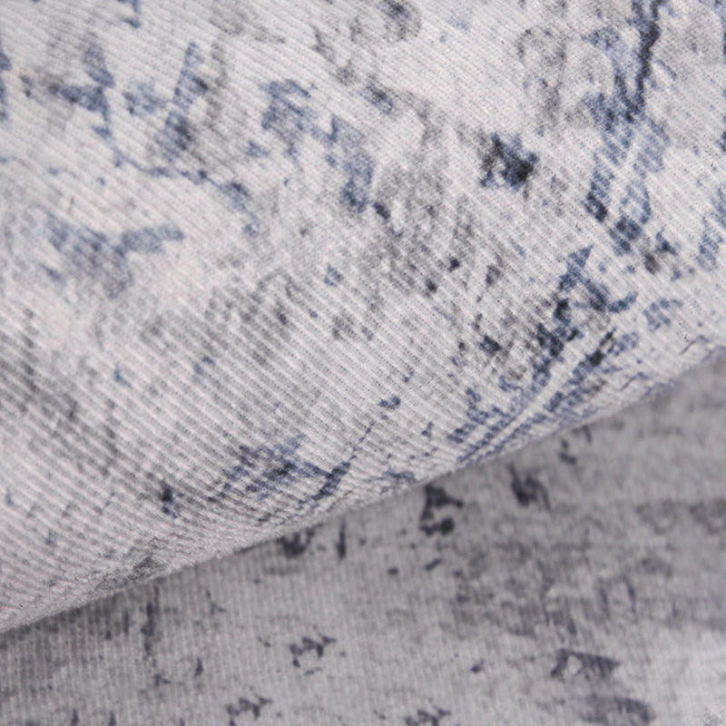 Gray Black Modern Rug Polyester Graphic Rug Non-Slip Backing Rug for Living Room