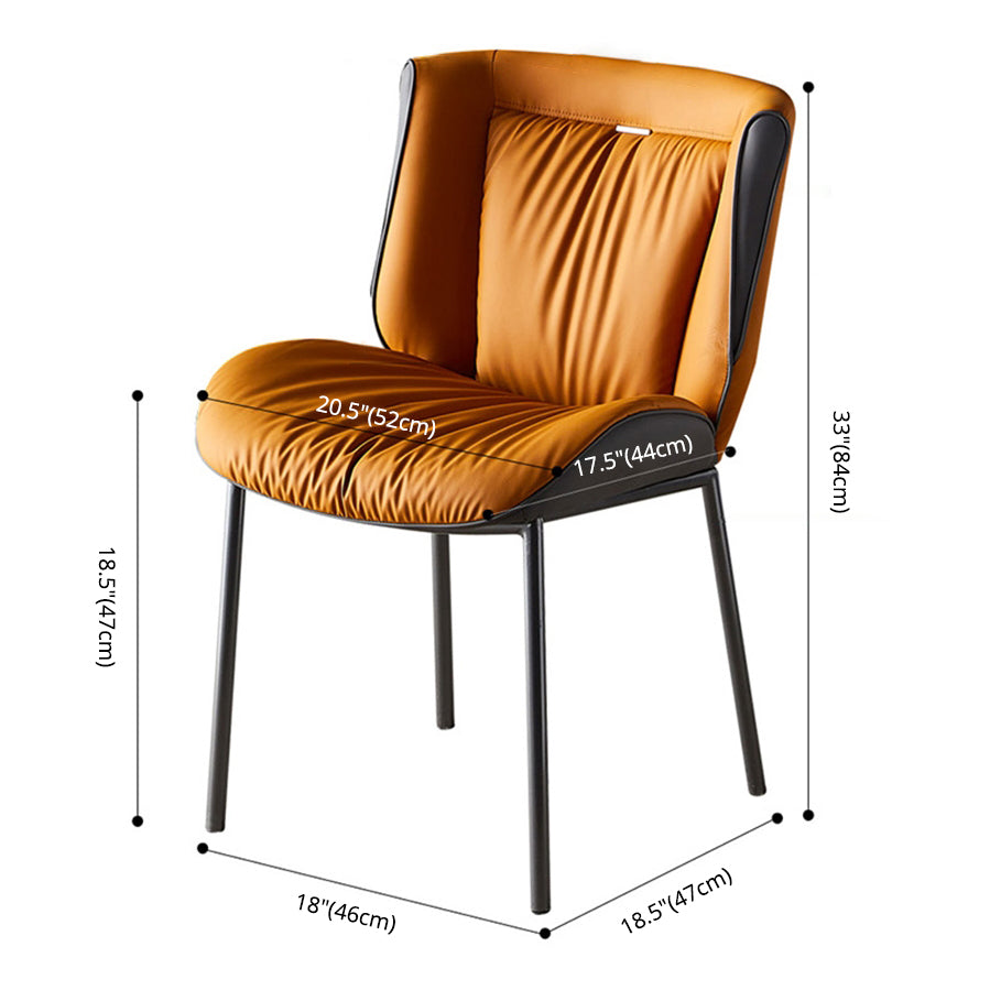 Silla lateral escandinava casera silla de comedor de metal para ala