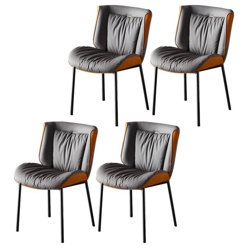 Silla lateral escandinava casera silla de comedor de metal para ala
