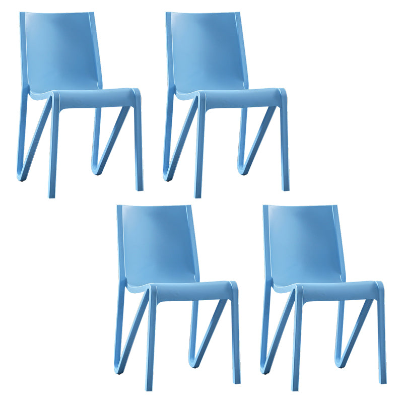 Chaise latéral de maison scandinave solide en plastique multicolore