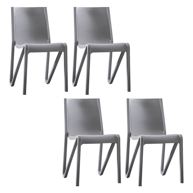 Chaise latéral de maison scandinave solide en plastique multicolore