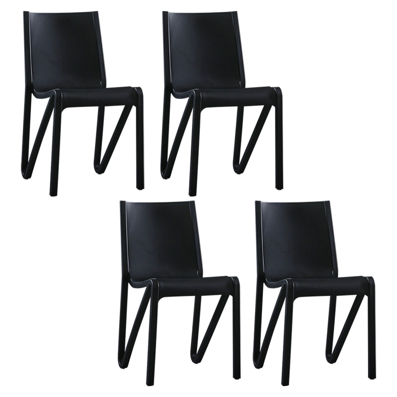Chaise latéral de maison scandinave solide en plastique multicolore
