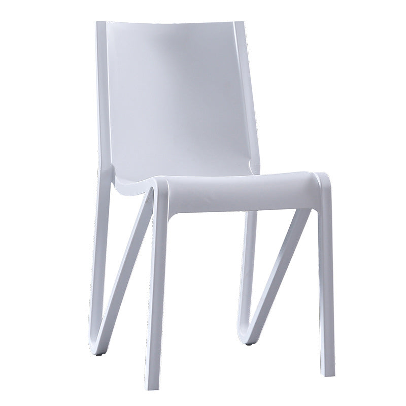 Chaise latéral de maison scandinave solide en plastique multicolore