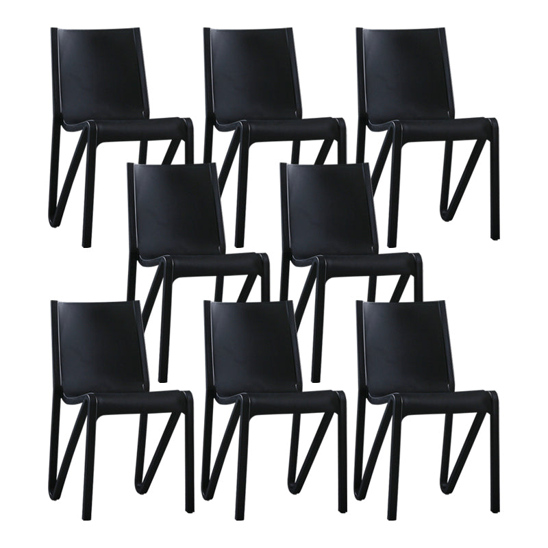 Chaise latéral de maison scandinave solide en plastique multicolore