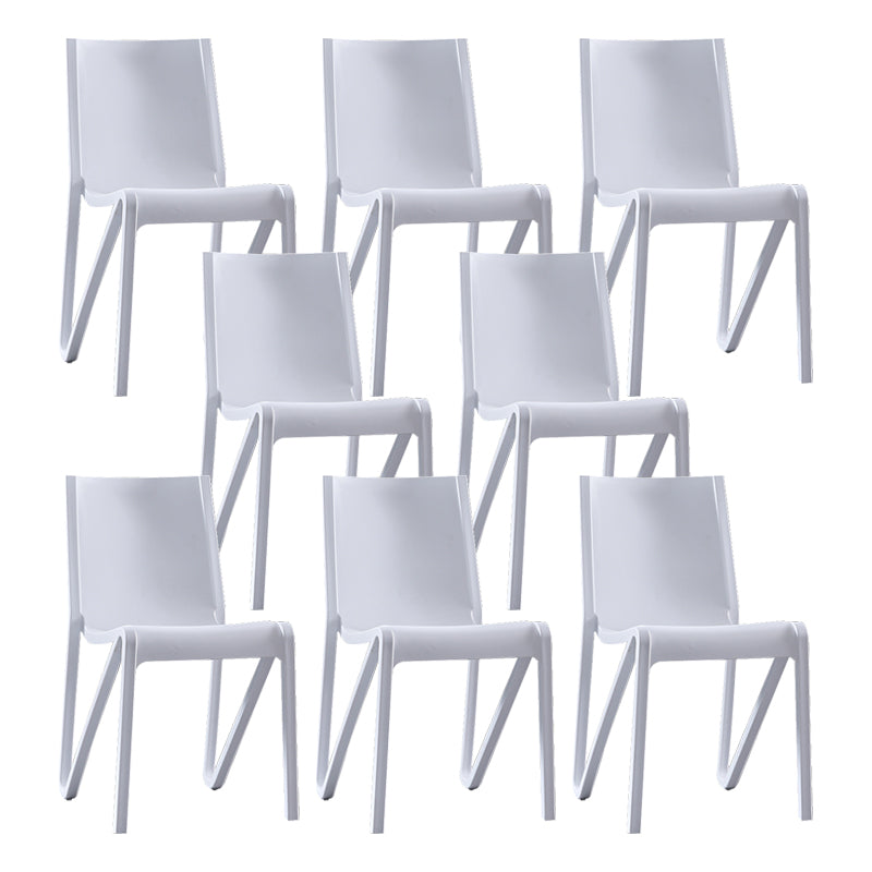 Chaise latéral de maison scandinave solide en plastique multicolore