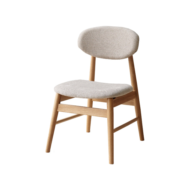 Chaise de salle à manger nordique en bois avec 4 pieds, chaise latérale à dossier ouvert de 32 pouces de hauteur pour Restaurant