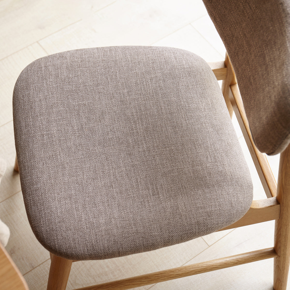 Nordic Wooden Dining Chair with 4 Legs 32"H Open Back Dining Side Chair for Restaurant