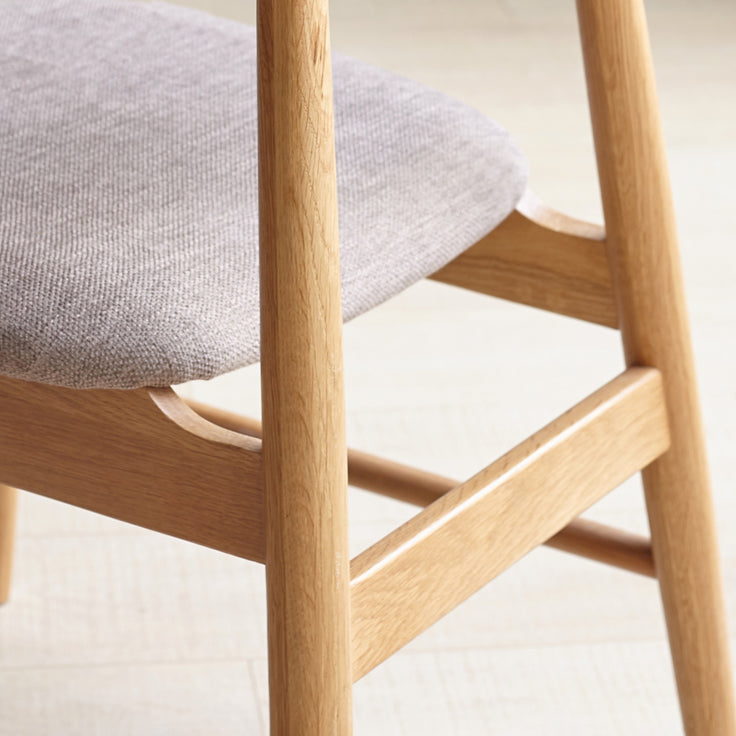 Nordic Wooden Dining Chair with 4 Legs 32"H Open Back Dining Side Chair for Restaurant