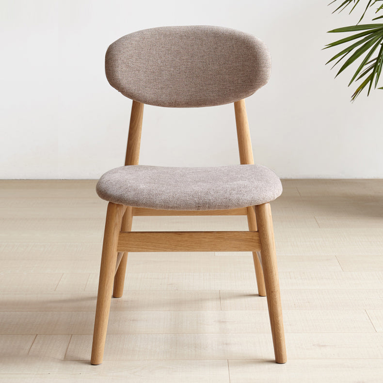 Chaise de salle à manger nordique en bois avec 4 pieds, chaise latérale à dossier ouvert de 32 pouces de hauteur pour Restaurant
