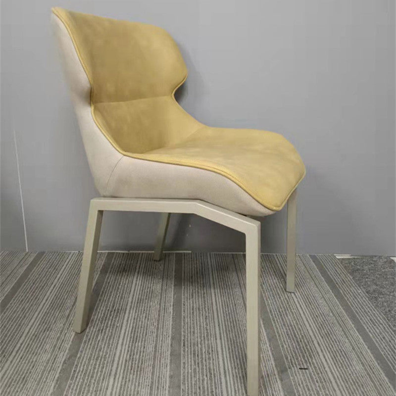 Glam Style Metal Chairs Set Solid Back Side Kitchen Dining Room Chairs