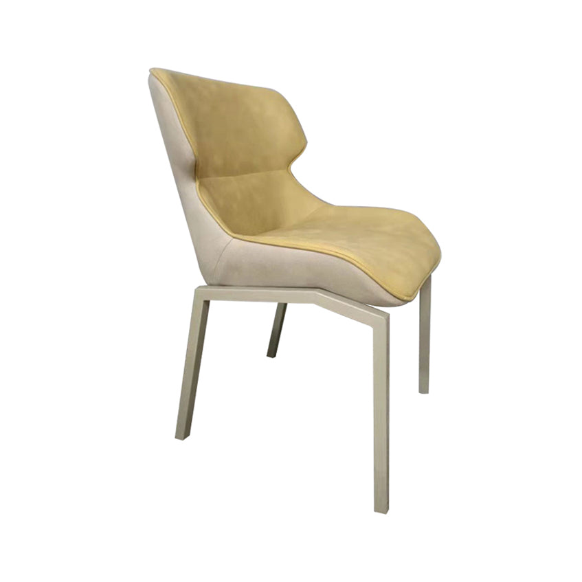 Glam Style Metal Chairs Set Solid Back Side Kitchen Dining Room Chairs