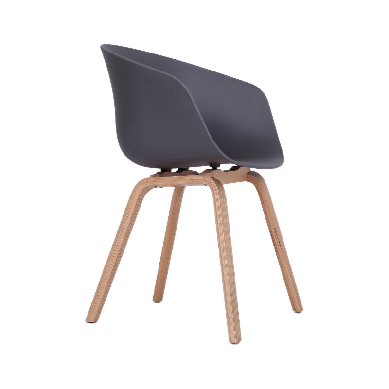 Glam Simple Design Plastic Dining Armless Chair Solid Back Dining Side Chairs