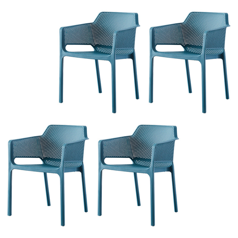Chaises de bras empilables intérieures en plastique scandinave pour restauration en plastique pour la cuisine