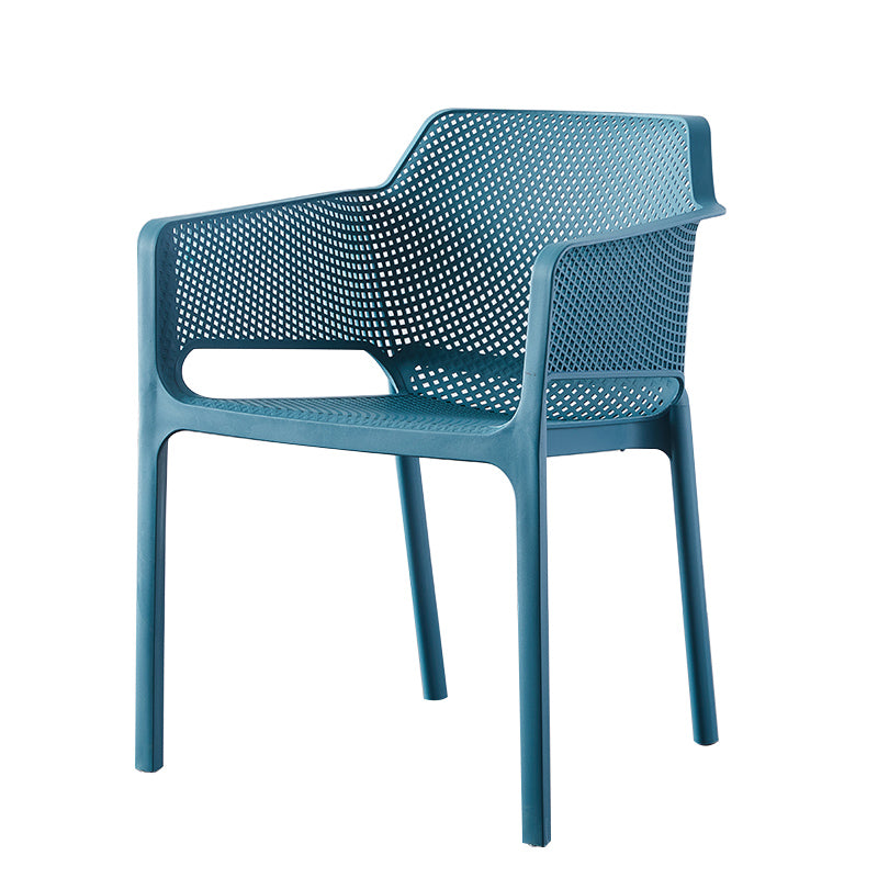 Chaises de bras empilables intérieures en plastique scandinave pour restauration en plastique pour la cuisine